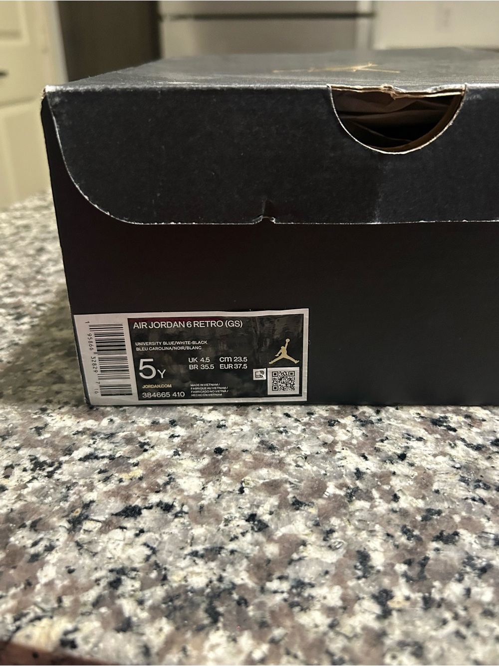 Jordan Men’s Sneakers in Black and University Blue